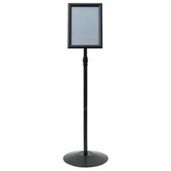 vidaXL Pedestal Poster Stand Height Adjustable Silver A4 PVC and Steel 5