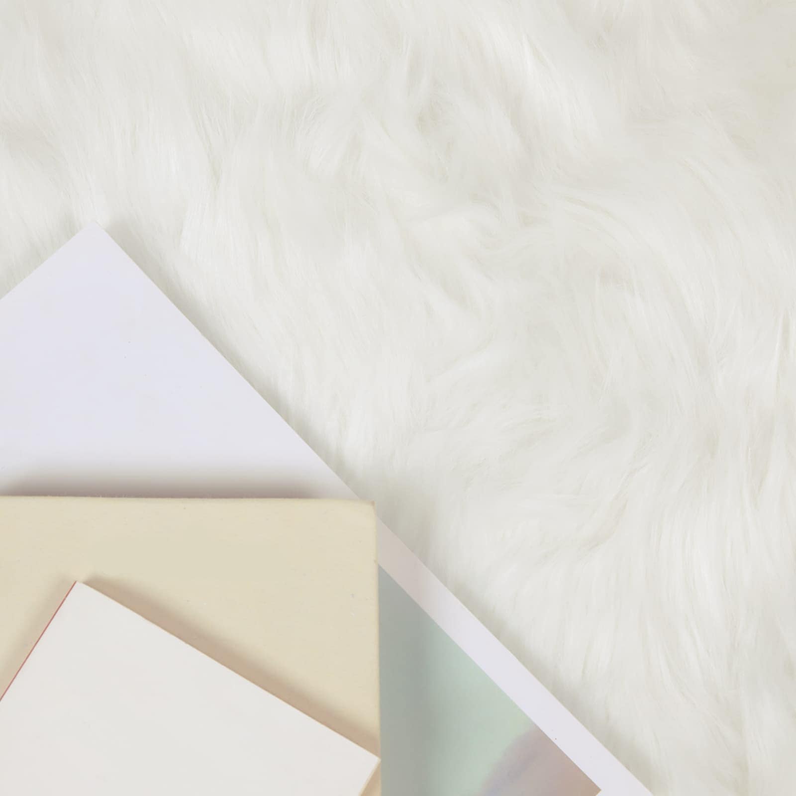 vidaXL Faux Sheepskin Rug TAFALLA White 140 x 200 cm Polyester 3