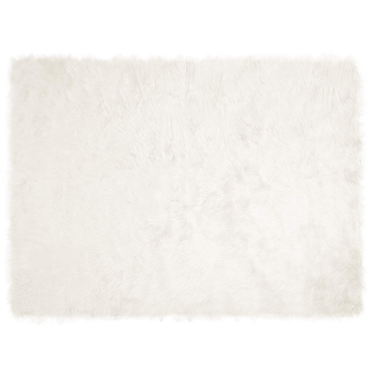 Faux Sheepskin Rug TAFALLA Polyester White 160 x 230 cm
