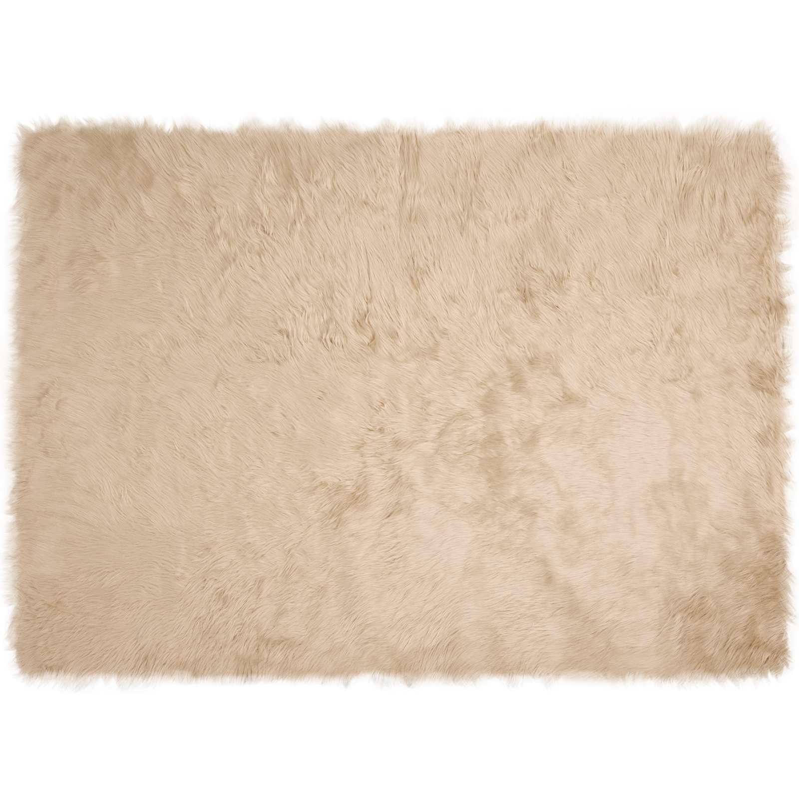 vidaXL Faux Sheepskin Rug TAFALLA Beige 160 x 230 cm Polyester 2