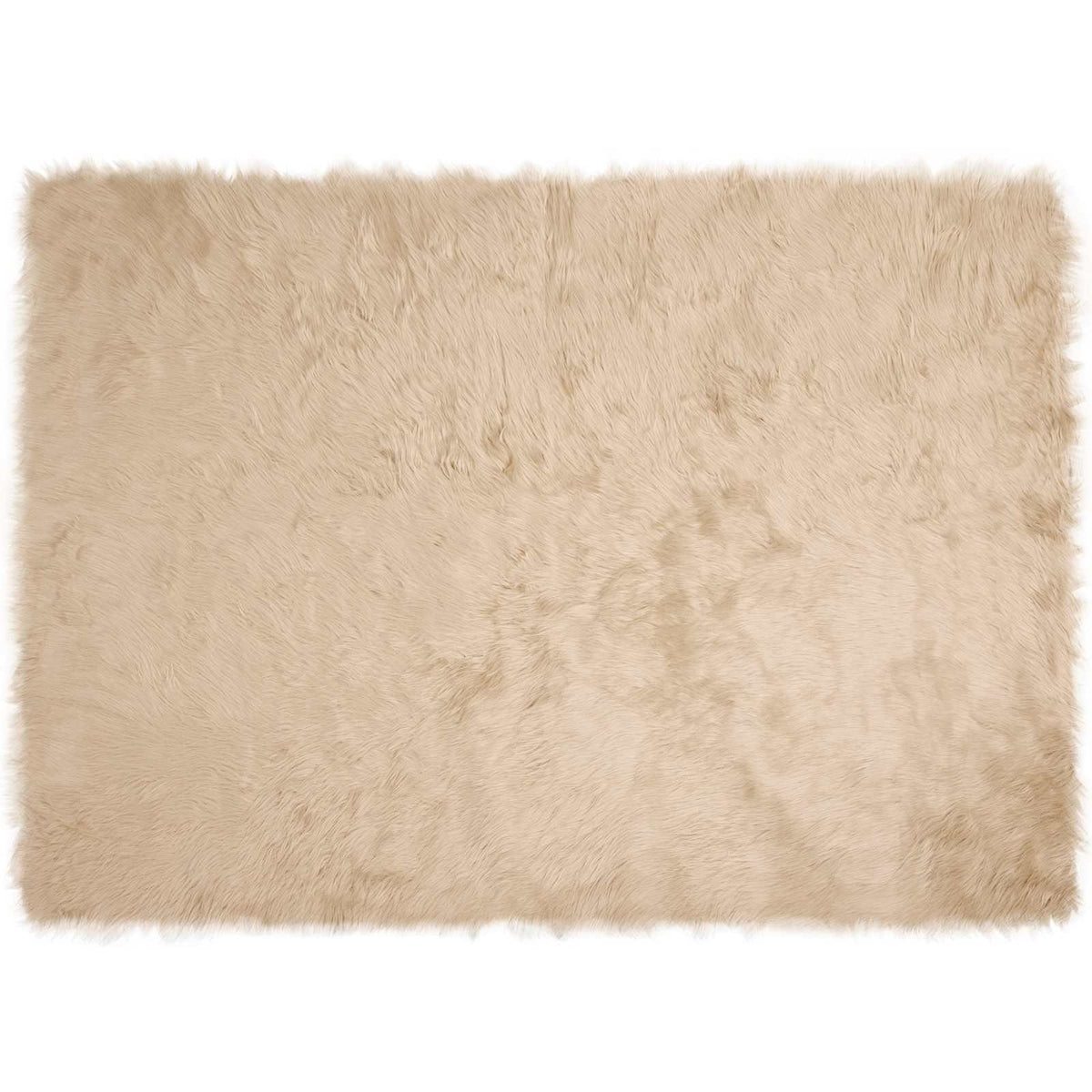 Faux Sheepskin Rug TAFALLA Polyester Beige 50 x 80–Ø 120 cm 160 x 230 cm