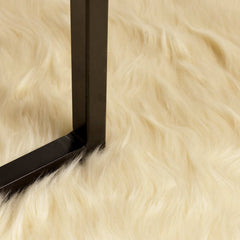 vidaXL Faux Sheepskin Rug TAFALLA Cream 80 x 250 cm Polyester 6