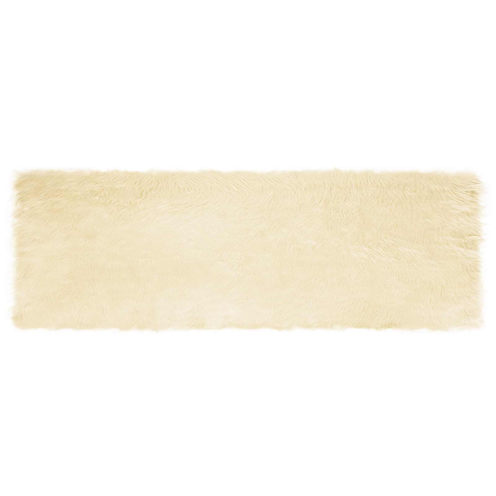 vidaXL Faux Sheepskin Rug TAFALLA Cream 80 x 250 cm Polyester 2