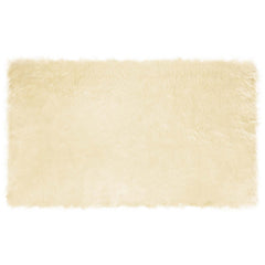 vidaXL Faux Sheepskin Rug TAFALLA Cream 100 x 200 cm Polyester 2