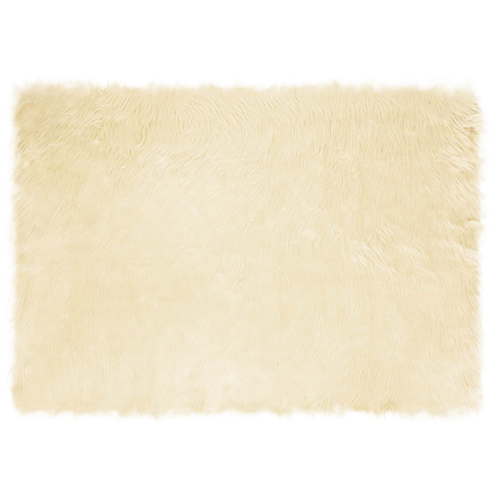 vidaXL Faux Sheepskin Rug TAFALLA Cream 120 x 170 cm Polyester 2