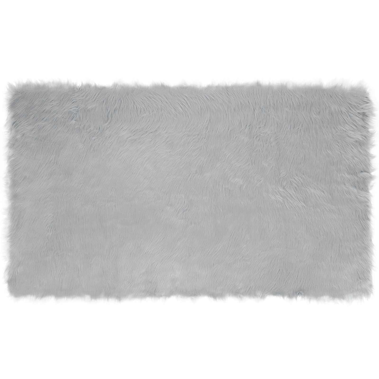 vidaXL Faux Sheepskin Rug TAFALLA Grey 100 x 200 cm Polyester 2