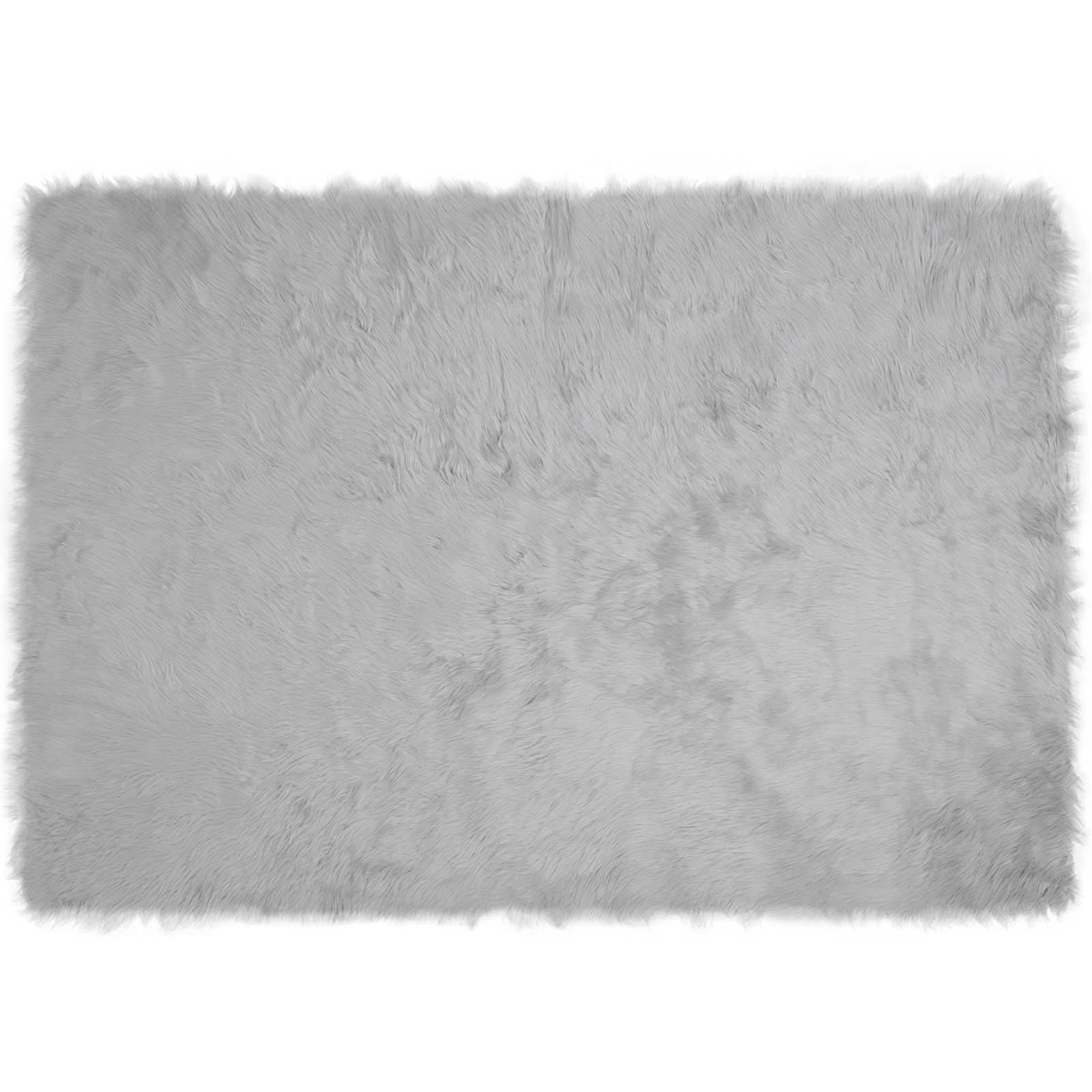 vidaXL Faux Sheepskin Rug TAFALLA Grey 120 x 170 cm Polyester 2