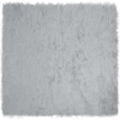 vidaXL Faux Sheepskin Rug TAFALLA Grey 200 x 200 cm Polyester 2