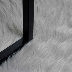 vidaXL Faux Sheepskin Rug TAFALLA Grey Ø 200 cm Polyester 6