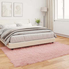 vidaXL Faux Sheepskin Rug TAFALLA Pink 120 x 170 cm Polyester 4