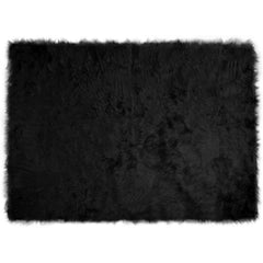 vidaXL Faux Sheepskin Rug TAFALLA Black 120 x 170 cm Polyester 2