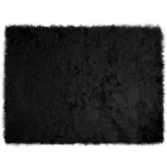 vidaXL Faux Sheepskin Rug TAFALLA Black 160 x 230 cm Polyester 2