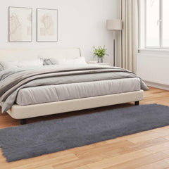 vidaXL Faux Sheepskin Rug TAFALLA Anthracite 80 x 250 cm Polyester 4
