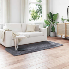 vidaXL Faux Sheepskin Rug TAFALLA Anthracite 100 x 200 cm Polyester 1