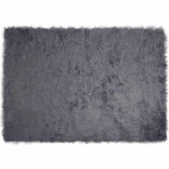 vidaXL Faux Sheepskin Rug TAFALLA Anthracite 120 x 170 cm Polyester 2