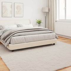 vidaXL Anti-Slip Faux Rabbit Fur Rug OLITE Beige 200 x 200 cm 4