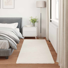 vidaXL Anti-Slip Faux Rabbit Fur Rug OLITE Cream 100 x 200 cm 4