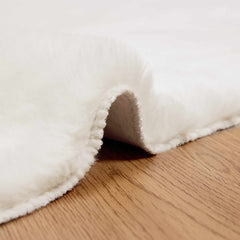 vidaXL Anti-Slip Faux Rabbit Fur Rug OLITE Cream 200 x 200 cm 5