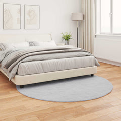 vidaXL Anti-Slip Faux Rabbit Fur Rug OLITE Grey Ø 200 cm Polyester 4