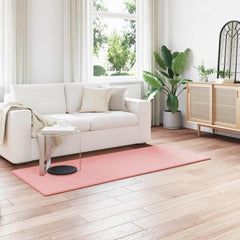 vidaXL Anti-Slip Faux Rabbit Fur Rug OLITE Pink 80 x 200 cm Polyester 1