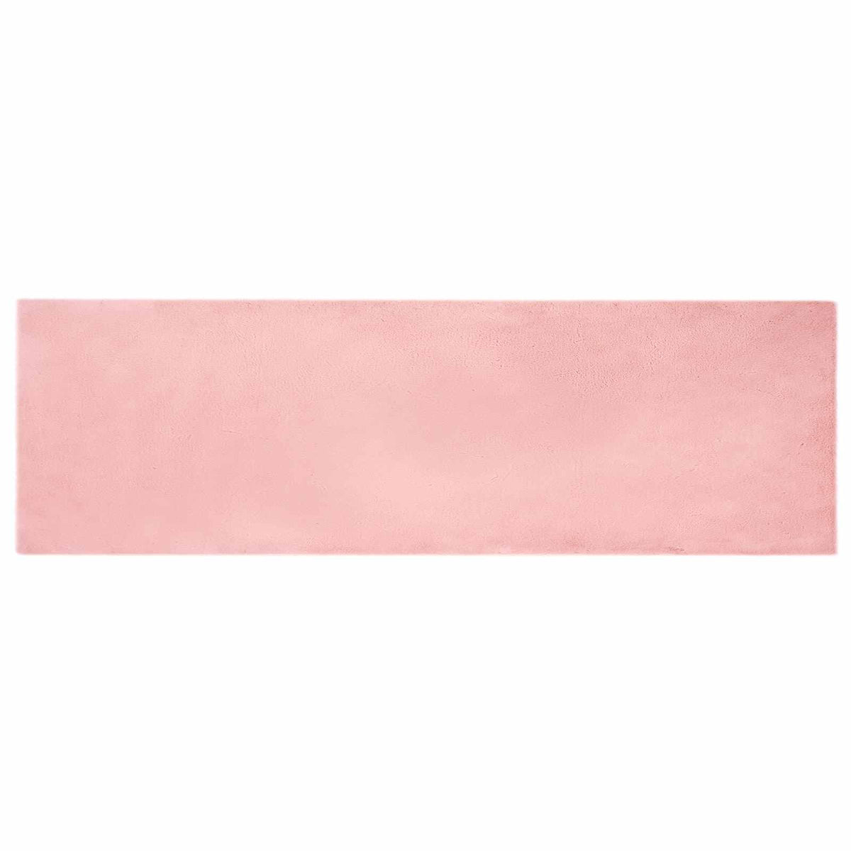 Anti-Slip Faux Rabbit Fur Rug OLITE Polyester Pink 80 x 250 cm