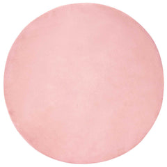 vidaXL Anti-Slip Faux Rabbit Fur Rug OLITE Pink Ø 200 cm Polyester 2