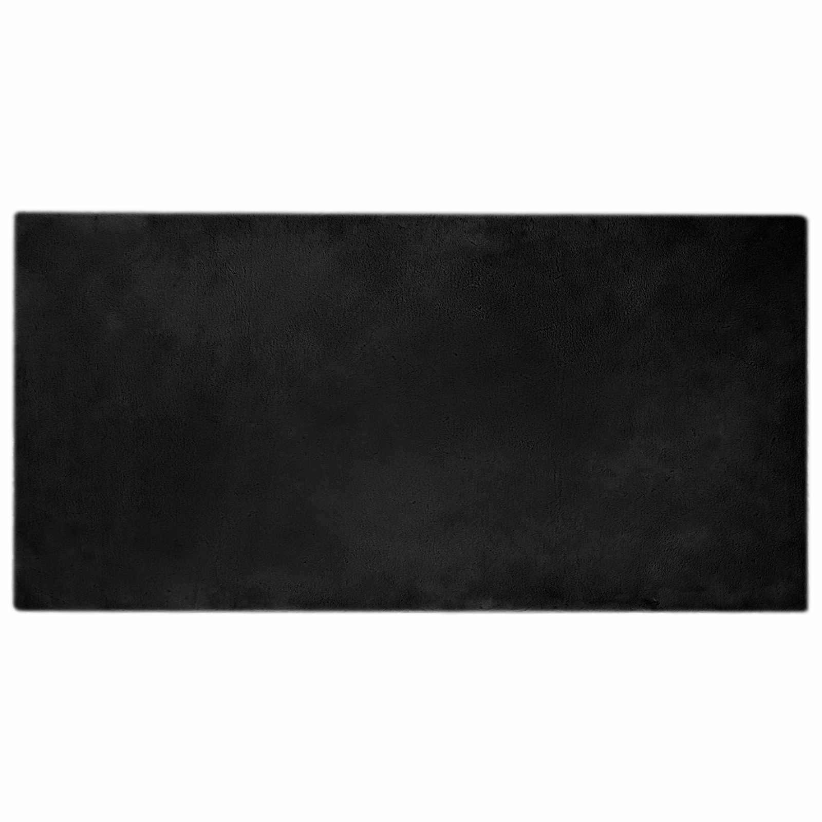vidaXL Anti-Slip Faux Rabbit Fur Rug OLITE Black 100 x 200 cm 2