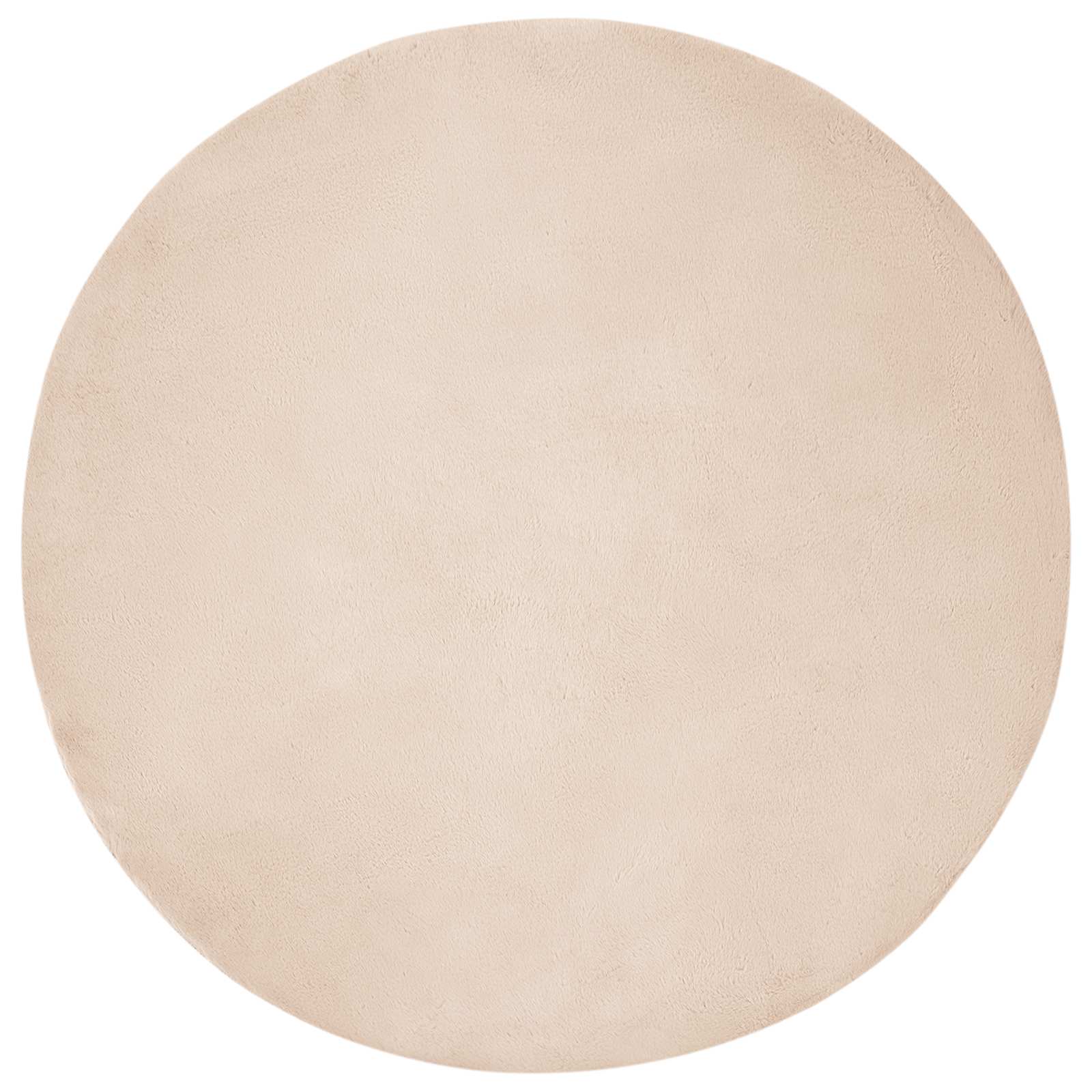 vidaXL Anti-Slip Faux Rabbit Fur Rug OLITE Taupe Ø 200 cm Polyester 2