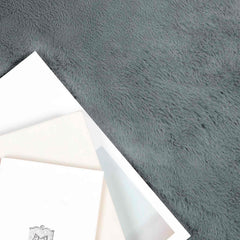 vidaXL Anti-Slip Faux Rabbit Fur Rug OLITE Anthracite 200 x 200 cm 3