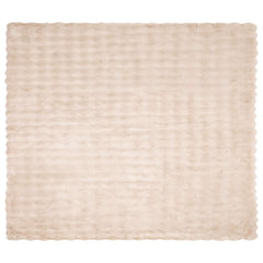 vidaXL Anti-Slip Faux Rabbit Fur Blanket Olite Beige 130 x 150 cm 5