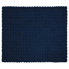 vidaXL Anti-Slip Faux Rabbit Fur Blanket Olite Marine Blue Polyester 5