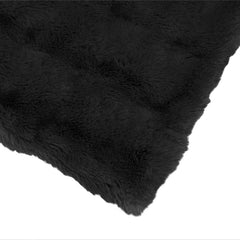 vidaXL Anti-Slip Faux Rabbit Fur Blanket Olite Black 150 x 220 cm 6