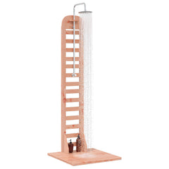 Outdoor Shower 223 cm Solid Pine Wood and Stainless Steel Natural douglas