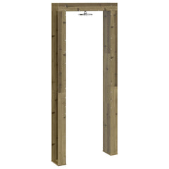 Outdoor Shower 226 cm Solid Pine Wood and Stainless Steel Natural impregnated