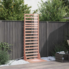 Outdoor Shower 225 cm Solid Pine Wood and Stainless Steel Natural douglas