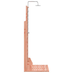 Outdoor Shower 225 cm Solid Pine Wood and Stainless Steel Natural douglas