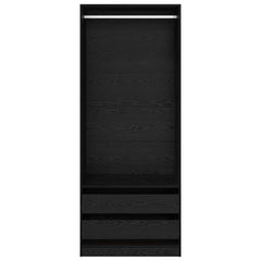 Wardrobe Engineered Wood 80 x 50 x 200 cm 2 Drawers Black oak