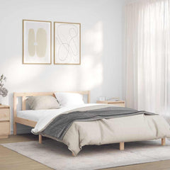 vidaXL Extra Long Bed Frame without Mattress Solid Wood Pine Natural