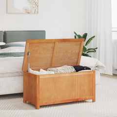 Storage Box Solid Oak Wood 90 x 45 x 45 cm