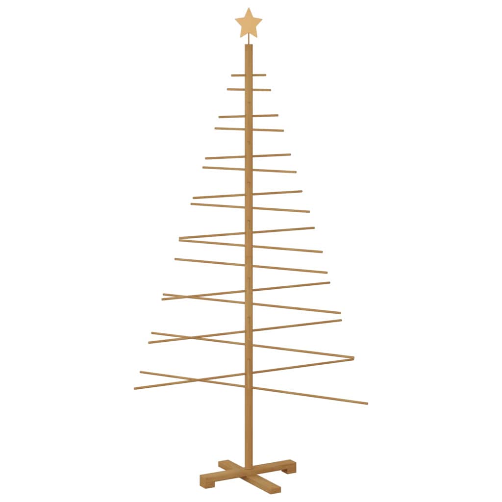 Wooden Christmas Tree KOTKA Bamboo and Solid Pine Wood Brown 180 cm