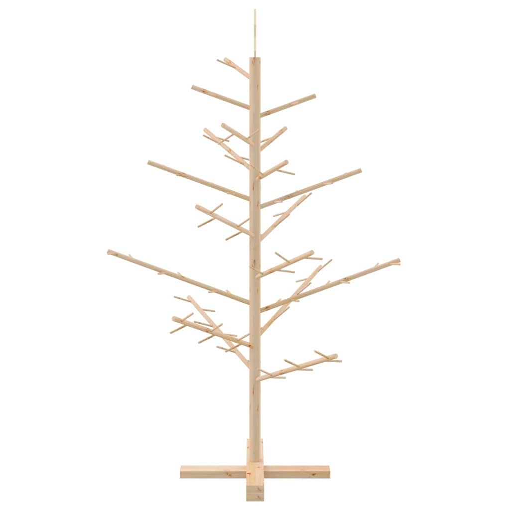 vidaXL Wooden Christmas Tree with Stand Natural 125 cm Solid pine wood 6