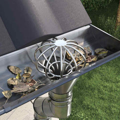 vidaXL Gutter Leaf Guard 8 pcs Silver 50 mm Stainless Steel 4