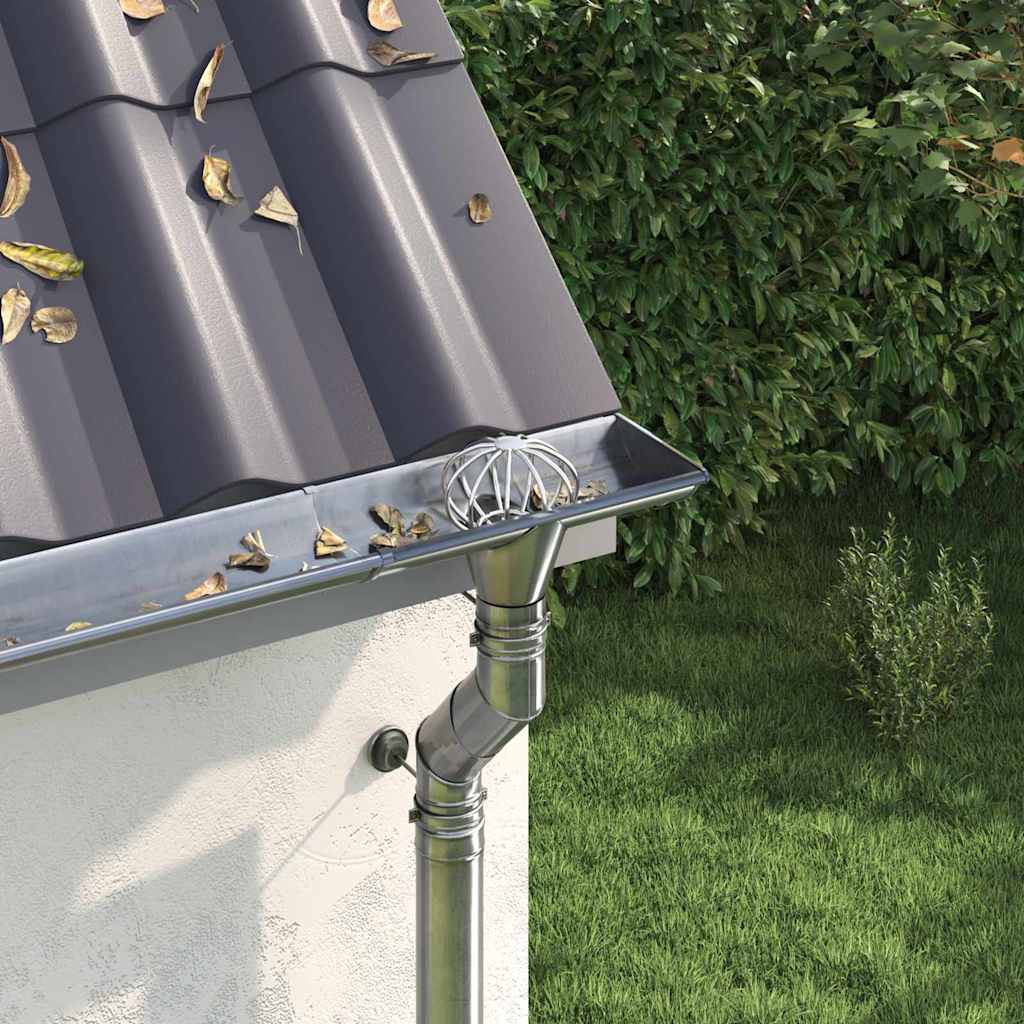 vidaXL Gutter Leaf Guard 8 pcs Silver 50 mm Stainless Steel 1