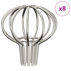 vidaXL Gutter Leaf Guard 8 pcs Silver 50 mm Stainless Steel 3