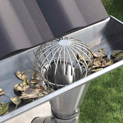 vidaXL Gutter Leaf Guard 2 pcs Silver 200 mm Stainless Steel 3