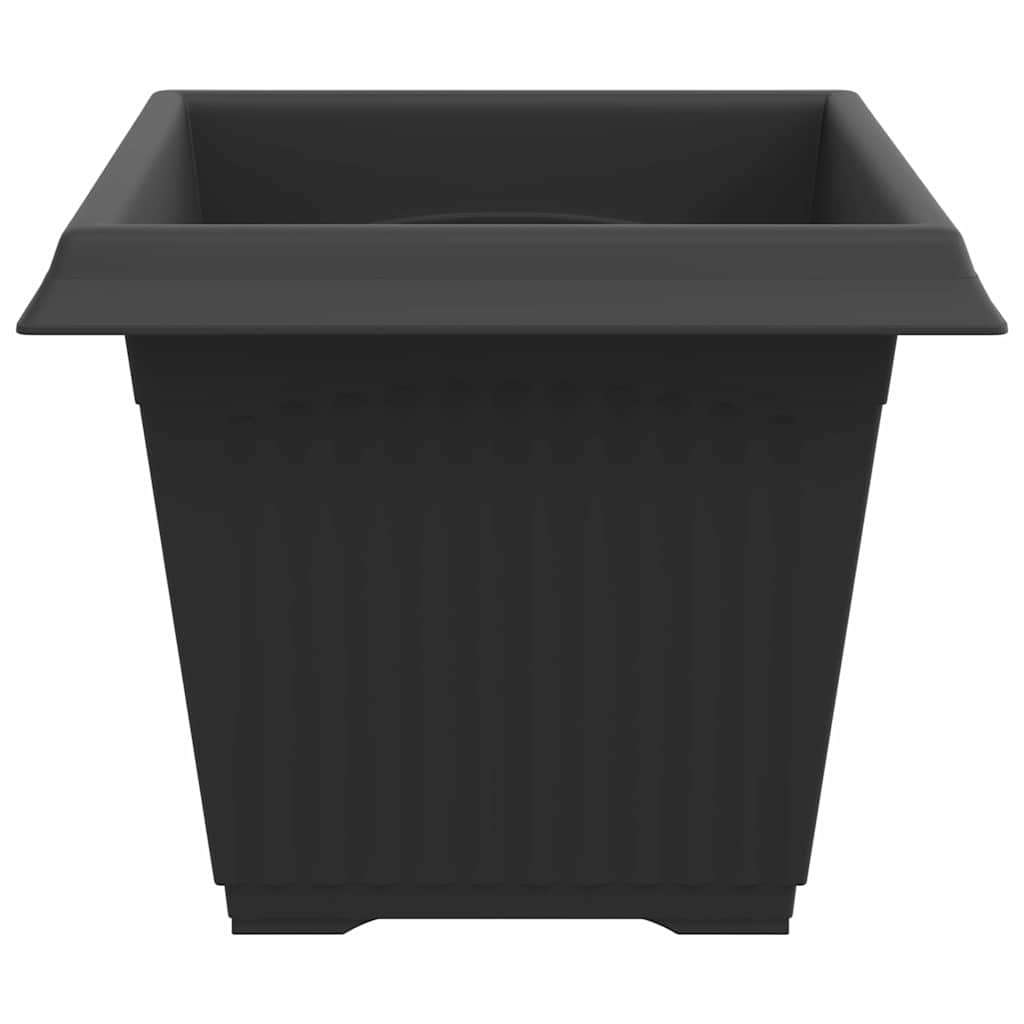 vidaXL Square Flower Pot 6 pcs Black 28.5 x 28.5 x 22 cm Plastic 6