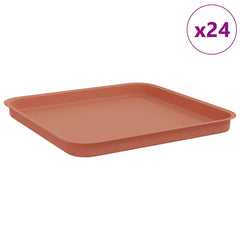 Square Flower Tray Plastic Brick red 24 32 cm 2.5 cm 32 cm