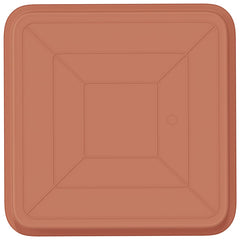 vidaXL Square Flower Tray 24 pcs Brick Red 36 x 36 x 2.5 cm Plastic 6