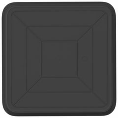 vidaXL Square Flower Tray 24 pcs Black 36 x 36 x 2.5 cm Plastic 6