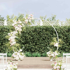 vidaXL Wedding Arch White 223 x 45 x 201 cm Steel 1